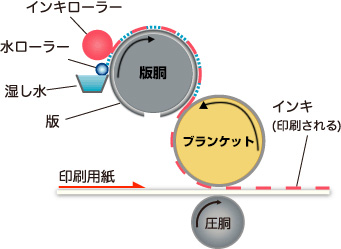 オフセット印刷の仕組み