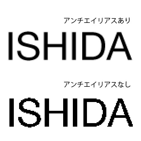 グレースケールとモノクロ2階調 イシダ印刷