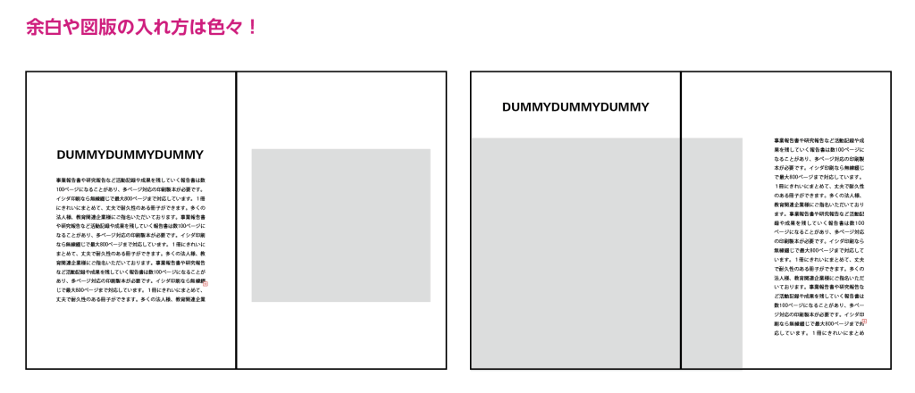 文字と図版をバランスよくミックスした冊子