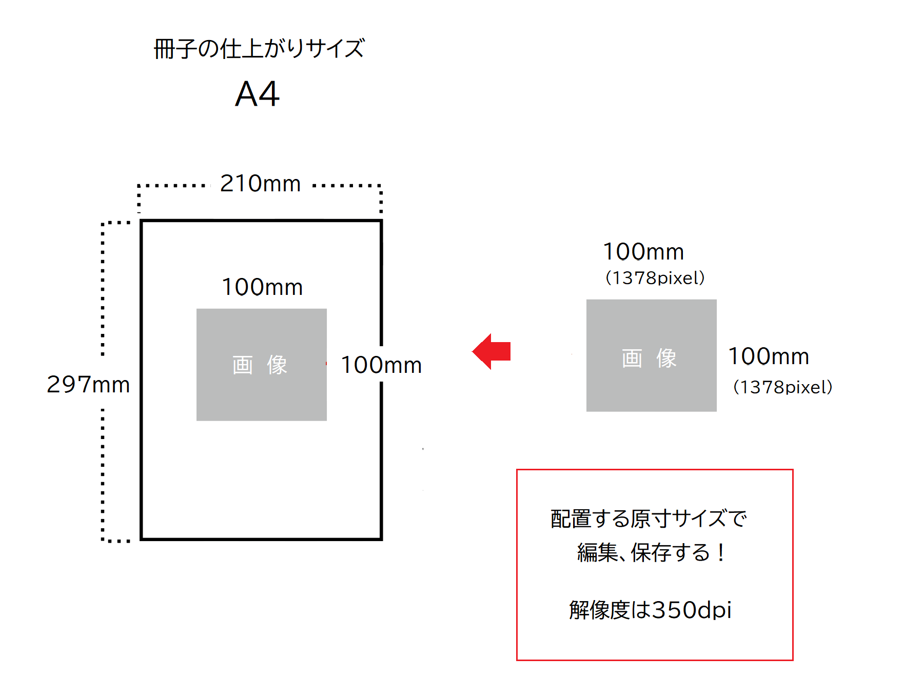 Wordに配置する原寸サイズで編集、保存する