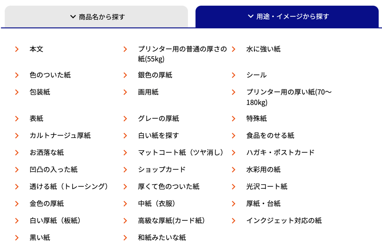 用途・イメージから探す