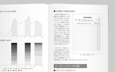 表紙カラー/本文モノクロ　中綴じ冊子