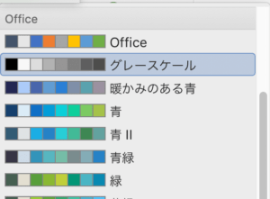 Wordで図やグラフを作成する際も、グレースケールで統一