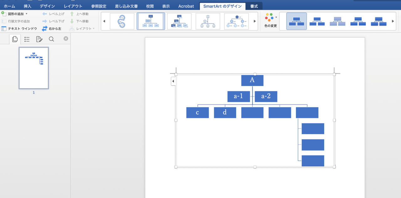 SmartArtのデザイン