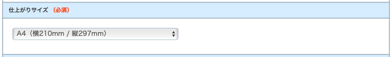 カタログサイズ