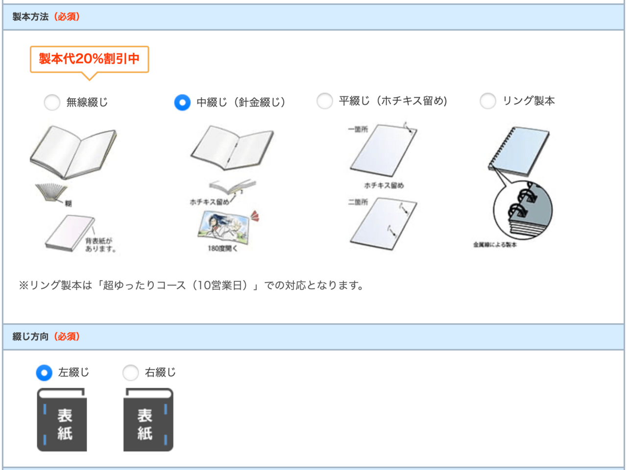 パンフレットの製本方法