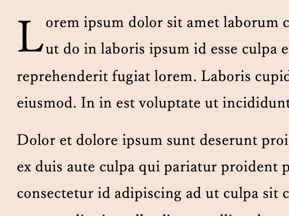 ドロップキャップの適用完了