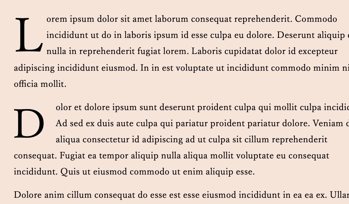 「ドロップキャップ風」完成