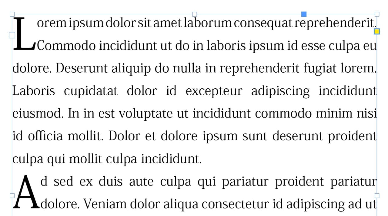 すべての段落にドロップキャップが適用されます