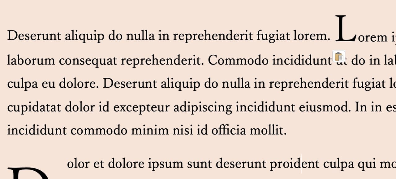 テキストの流し込みには対応していません
