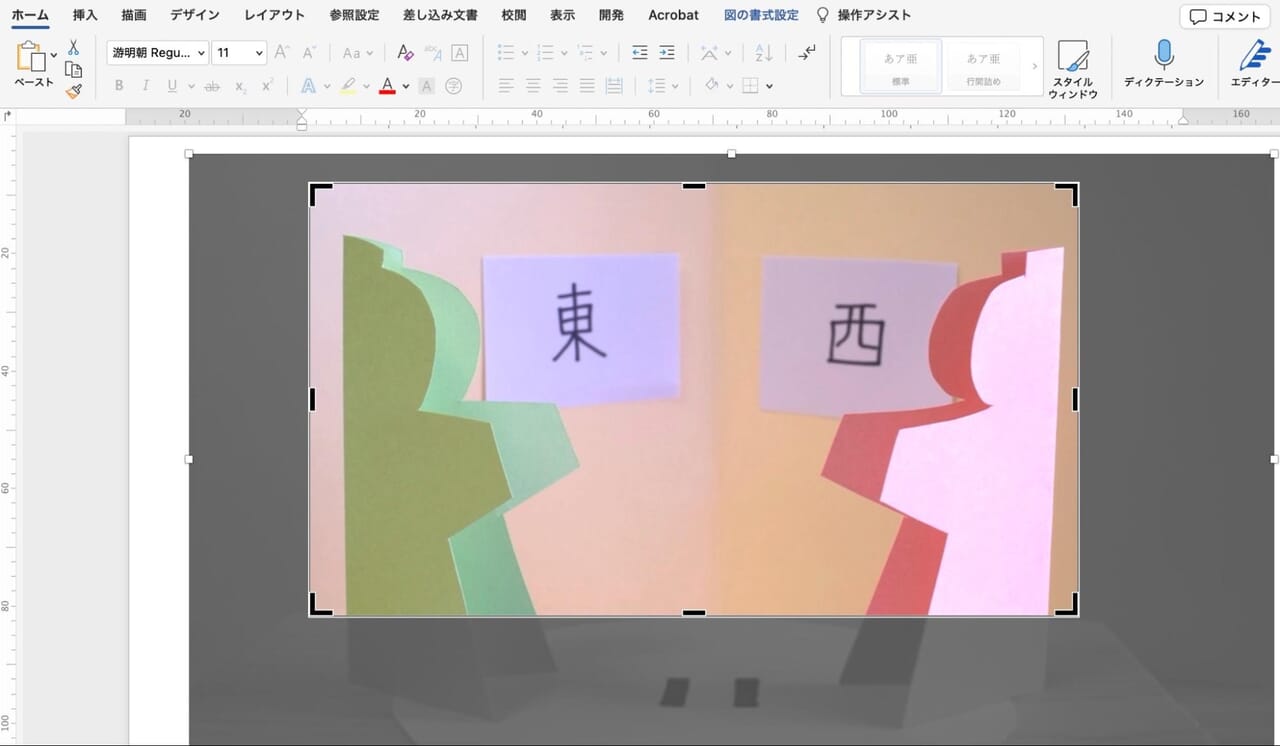 トリミングを実行する前に、画像をドラッグして構図を調整する