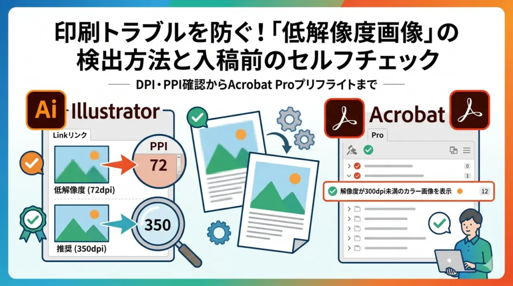 印刷トラブルを防ぐ！「低解像度画像」の検出方法と入稿前のセルフチェック