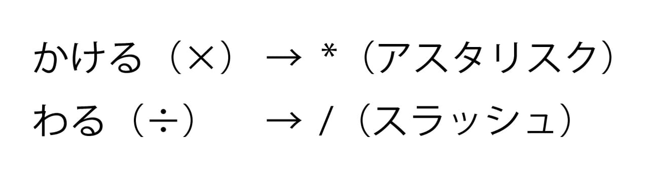 アスタリスク、スラッシュ