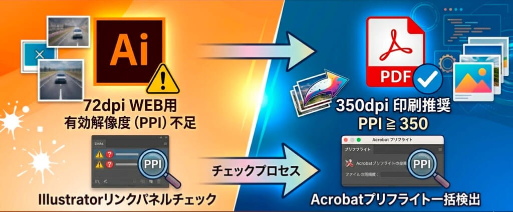 【DTP】印刷のガサガサを防ぐ！低解像度画像の検出方法と対策