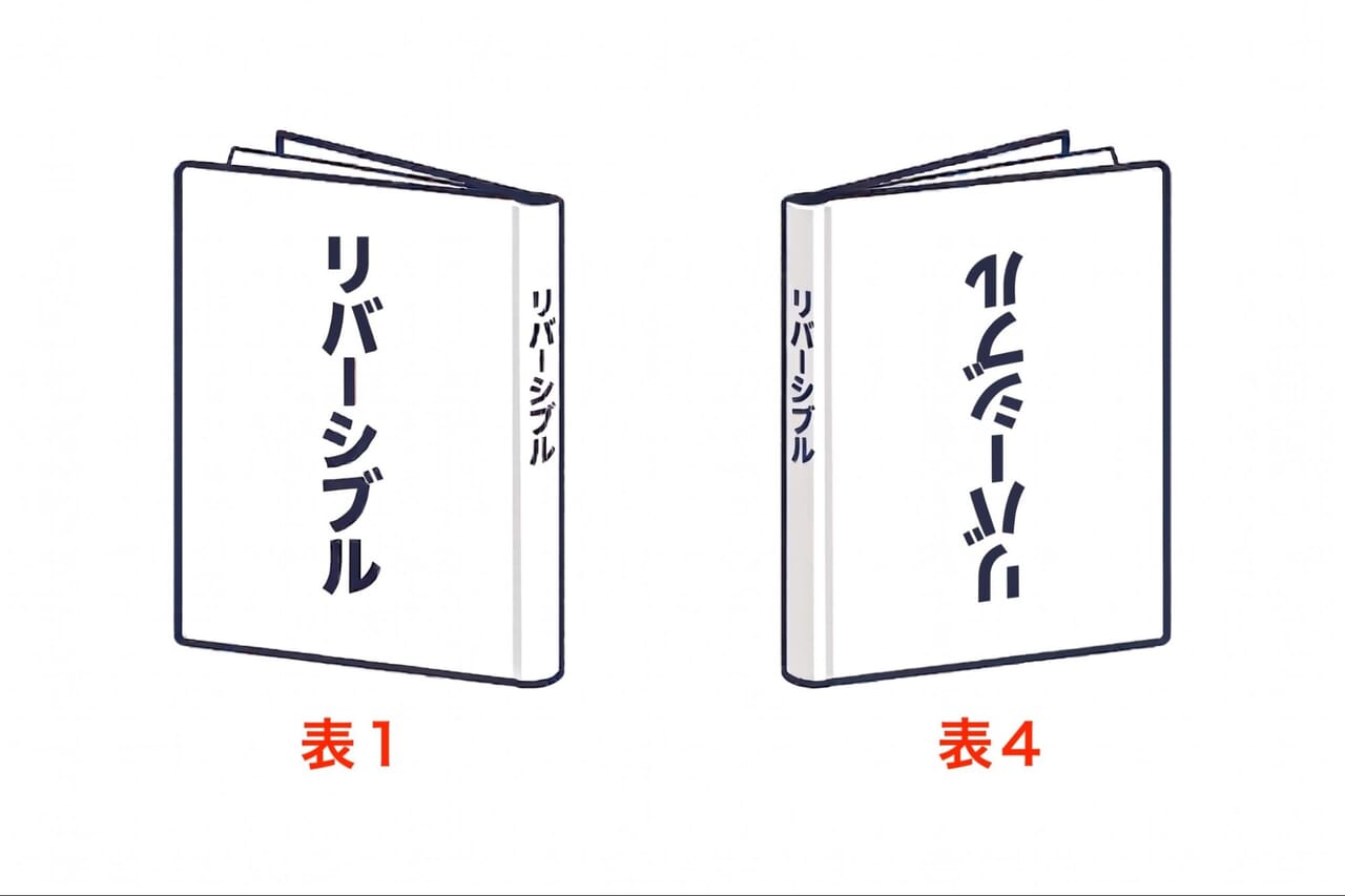 リバーシブル本の背表紙に使えそうな文字やフォント