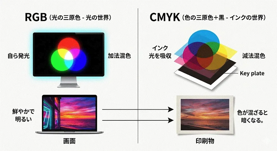 【DTPの基本】印刷と画面で色が違う原因と、入稿トラブルを防ぐ対策